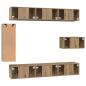 Preview: TV-Schrank-Set 8 pcs Eiche handwerklich 30,5 x 30 x 90 cm