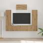 Preview: ARDEBO.de - TV-Schrank-Set 7 pcs Eiche handwerklich 180 x 30 x 120 cm