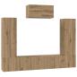 Preview: TV-Schrank-Set 7 pcs Eiche handwerklich 180 x 30 x 120 cm