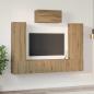 Preview: TV-Schrank-Set 7 pcs Eiche handwerklich 180 x 30 x 120 cm