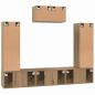 Preview: TV-Schrank-Set 7 pcs Eiche handwerklich 180 x 30 x 120 cm