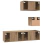 Preview: TV-Schrank-Set 4 pcs Eiche handwerklich 60 x 30 x 30 cm
