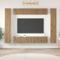 Preview: ARDEBO.de - TV-Schrank-Set 10 pcs Eiche handwerklich 30,5 x 30 x 90 cm