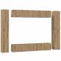 Preview: TV-Schrank-Set 10 pcs Eiche handwerklich 30,5 x 30 x 90 cm