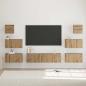 Preview: ARDEBO.de - TV-Schrank-Set 8 pcs Eiche handwerklich 60 x 30 x 30 cm