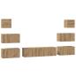 Preview: TV-Schrank-Set 8 pcs Eiche handwerklich 60 x 30 x 30 cm