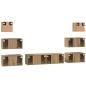 Preview: TV-Schrank-Set 8 pcs Eiche handwerklich 60 x 30 x 30 cm