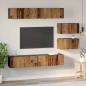 Preview: TV-Schrank Set mit Regal Wandmontiert Sonstiges mit Speicher mit Tür 6 pcs Altholz Mittel Holzwerkstoff