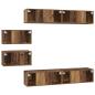 Preview: TV-Schrank Set mit Regal Wandmontiert Sonstiges mit Speicher mit Tür 6 pcs Altholz Mittel Holzwerkstoff
