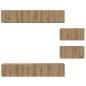 Preview: TV-Schrank Set 6 pcs Eiche handwerklich 80 x 30 x 30 cm Mittel