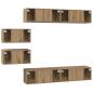 Preview: TV-Schrank Set 6 pcs Eiche handwerklich 80 x 30 x 30 cm Mittel