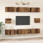 Preview: TV-Schrank Set mit Regal 8 pcs Altholz Mittel 30,5 x 30 x 30 cm