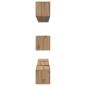 Preview: TV-Schrank Set mit Regal Wandmontiert Sonstiges mit Speicher 8 pcs Eiche handwerklich