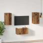 Preview: TV-Schrank-Set mit Regal Wandmontiert mit Speicher mit Tür 3 pcs Altholz 60 x 30 x 30 cm