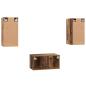 Preview: TV-Schrank-Set mit Regal Wandmontiert mit Speicher mit Tür 3 pcs Altholz 60 x 30 x 30 cm