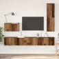 Preview: ARDEBO.de - TV-Schrank Set mit Regal Wandmontiert Sonstiges mit Speicher mit Tür 4 pcs Altholz Mittel Holzwerkstoff