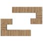 Preview: ARDEBO.de - TV-Schrank-Set 8 pcs Eiche handwerklich 80 x 30 x 30 cm