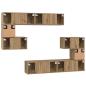 Preview: TV-Schrank-Set 8 pcs Eiche handwerklich 80 x 30 x 30 cm