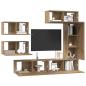 Preview: TV-Schrank-Set 6 pcs Eiche handwerklich 30,5 x 30 x 90 cm