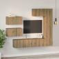 Preview: TV-Schrank-Set 6 pcs Eiche handwerklich 30,5 x 30 x 90 cm