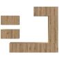 Preview: TV-Schrank-Set 6 pcs Eiche handwerklich 30,5 x 30 x 90 cm