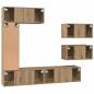 Preview: TV-Schrank-Set 6 pcs Eiche handwerklich 30,5 x 30 x 90 cm
