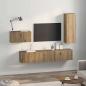 Preview: TV-Schrank-Set 4 pcs Eiche handwerklich 30,5 x 30 x 90 cm