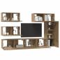 Preview: TV-Schrank-Set 6 pcs Eiche handwerklich 30,5 x 30 x 90 cm