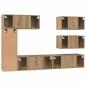 Preview: TV-Schrank-Set 6 pcs Eiche handwerklich 30,5 x 30 x 90 cm