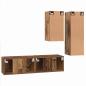 Preview: TV-Schrank-Set mit Regal Wandmontiert mit Speicher mit Tür 4 pcs Altholz 30,5 x 30 x 90 cm