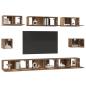 Preview: TV-Schrank Set mit Regal 8 pcs Altholz Mittel 30,5 x 30 x 30 cm