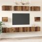 Preview: TV-Schrank Set mit Regal 8 pcs Altholz Mittel 30,5 x 30 x 30 cm