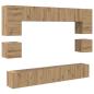 Preview: TV-Schrank-Set 8 pcs Eiche handwerklich 100 x 30 x 30 cm