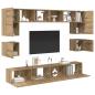 Preview: TV-Schrank-Set 8 pcs Eiche handwerklich 100 x 30 x 30 cm