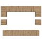 Preview: TV-Schrank-Set 8 pcs Eiche handwerklich 100 x 30 x 30 cm