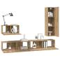 Preview: TV-Schrank-Set 4 pcs Eiche handwerklich 30,5 x 30 x 110 cm