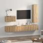 Preview: TV-Schrank-Set 4 pcs Eiche handwerklich 30,5 x 30 x 110 cm