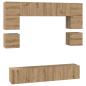 Preview: TV-Schrank-Set 8 pcs Eiche handwerklich 80 x 30 x 30 cm