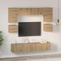Preview: TV-Schrank-Set 8 pcs Eiche handwerklich 80 x 30 x 30 cm