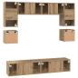 Preview: TV-Schrank-Set 8 pcs Eiche handwerklich 80 x 30 x 30 cm
