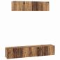 Preview: TV-Schrank Set Wandmontiert Sonstiges mit Speicher mit Tür 4 pcs Altholz Mittel Holzwerkstoff