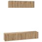Preview: TV-Schrank Set 4 pcs Eiche handwerklich Mittel 80 x 30 x 30 cm