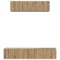 Preview: TV-Schrank Set 4 pcs Eiche handwerklich Mittel 80 x 30 x 30 cm