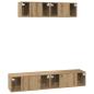 Preview: TV-Schrank Set 4 pcs Eiche handwerklich Mittel 80 x 30 x 30 cm
