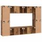 Preview: TV-Schrank-Set mit Regal Wandmontiert mit Speicher mit Tür 8 pcs Altholz 60 x 30 x 30 cm