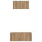 Preview: TV-Schrank Set 2 pcs Eiche handwerklich 80 x 30 x 30 cm