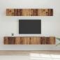 Preview: ARDEBO.de - TV-Schrank Set mit Regal Wandmontiert mit Speicher mit Tür 5 pcs Altholz Mittel Holzwerkstoff