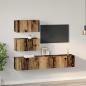 Preview: TV-Schrank-Set Wandmontiert mit Speicher mit Tür 4 pcs Altholz 80 x 30 x 30 cm