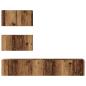 Preview: TV-Schrank-Set Wandmontiert mit Speicher mit Tür 4 pcs Altholz 80 x 30 x 30 cm