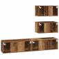 Preview: TV-Schrank-Set Wandmontiert mit Speicher mit Tür 4 pcs Altholz 80 x 30 x 30 cm